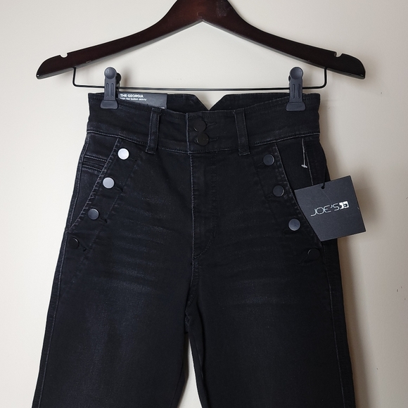 NWT JOE'S JEANS THE GEORGIA SUPER HIGH RISE SKINNY BLACK Sz 24 - Picture 9 of 11